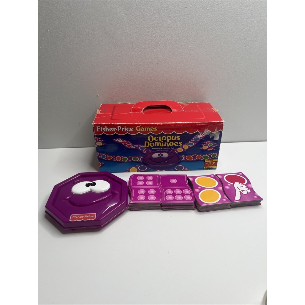 Fisher Price Games Octopus Dominoes Matching &‎ Counting Fun! 1998 Complete!